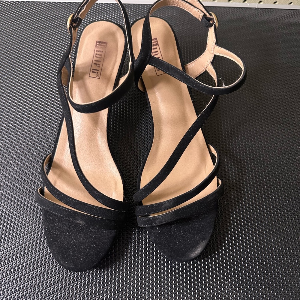 Envy Black Strappy Sandals